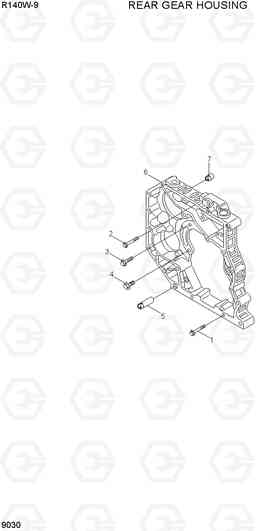 9030 REAR GEAR HOUSING R140W-9, Hyundai