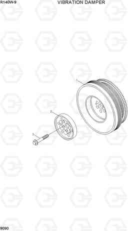 9090 VIBRATION DAMPER R140W-9, Hyundai