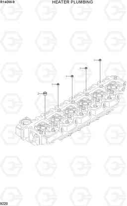 9220 HEATER PLUMBING R140W-9, Hyundai