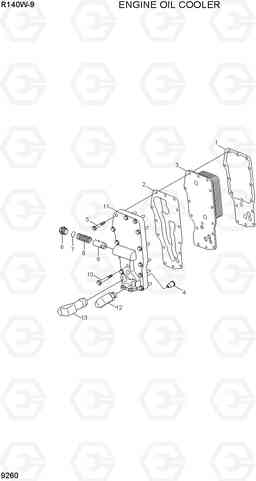 9260 ENGINE OIL COOLER R140W-9, Hyundai