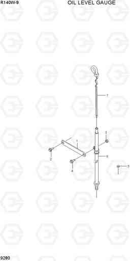 9280 OIL LEVEL GAUGE R140W-9, Hyundai