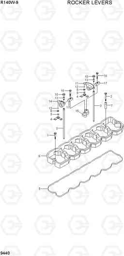 9440 ROCKER LEVERS R140W-9, Hyundai