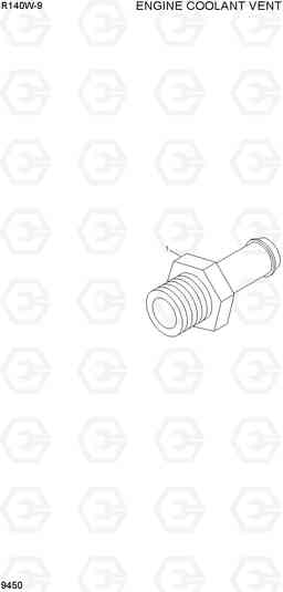 9450 ENGINE COOLANT VENT R140W-9, Hyundai