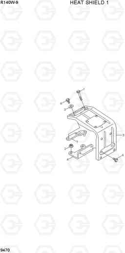 9470 HEAT SHIELD 1 R140W-9, Hyundai