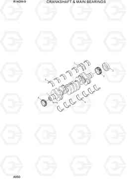 A050 CRANKSHAFT & MAIN BEARINGS R140W-9, Hyundai