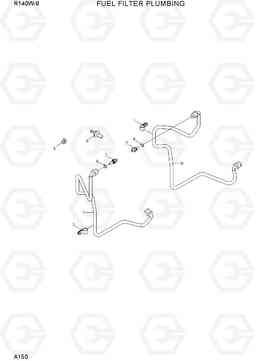 A150 FUEL FILTER PLUMBING R140W-9, Hyundai