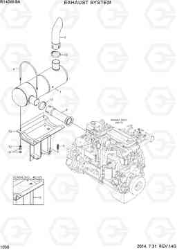 1030 EXHAUST SYSTEM R140W-9A, Hyundai