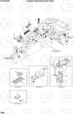 2080 CABIN ROOM ELECTRIC R140W-9A, Hyundai