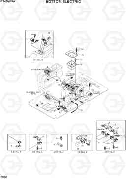 2090 BOTTOM ELECTRIC R140W-9A, Hyundai