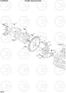 3010 PUMP MOUNTING R140W-9A, Hyundai