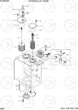 3020 HYDRAULIC TANK R140W-9A, Hyundai