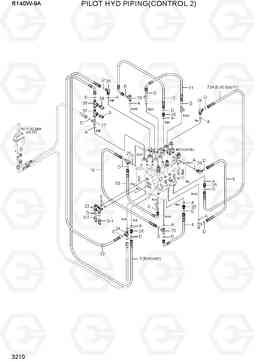 3210 PILOT HYD PIPING(CONTROL 2) R140W-9A, Hyundai