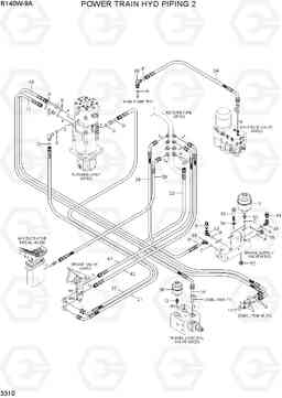 3310 POWER TRAIN HYD PIPING 2 R140W-9A, Hyundai