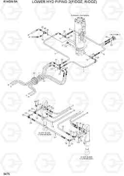3475 LOWER HYD PIPING 2(F/DOZ, R/DOZ) R140W-9A, Hyundai