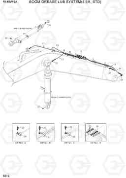 3510 BOOM GREASE LUB SYSTEM(4.6M, STD) R140W-9A, Hyundai