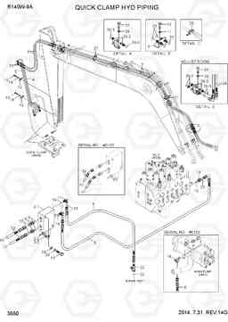 3550 QUICK CLAMP HYD PIPING R140W-9A, Hyundai