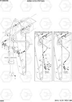 3600 ARM HYD PIPING R140W-9A, Hyundai