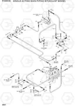 3641 S/ACTING MAIN PIPING KIT(ADJUST BOOM) R140W-9A, Hyundai