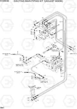 3647 D/ACTING MAIN PIPING KIT 1(ADJUST BOOM) R140W-9A, Hyundai