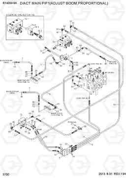 3700 D/ACT MAIN PIP1(ADJUST,PROPORTIONAL) R140W-9A, Hyundai