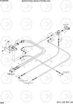 3800 ROTATING MAIN PIPING KIT R140W-9A, Hyundai