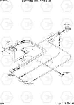 3800 ROTATING MAIN PIPING KIT R140W-9A, Hyundai