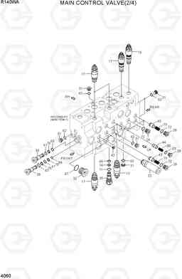 4060 MAIN CONTROL VALVE(2/4) R140W-9A, Hyundai