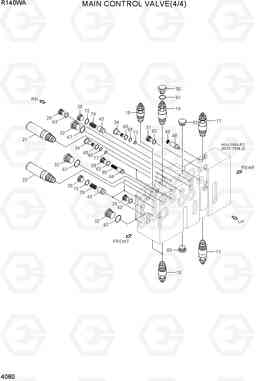 4080 MAIN CONTROL VALVE(4/4) R140W-9A, Hyundai