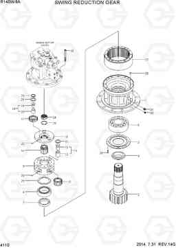 4110 SWING REDUCTION GEAR R140W-9A, Hyundai