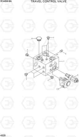 4320 TRAVEL CONTROL VALVE R140W-9A, Hyundai