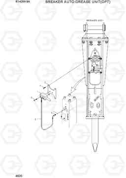 4620 BREAKER AUTO GREASE UNIT(OPT) R140W-9A, Hyundai