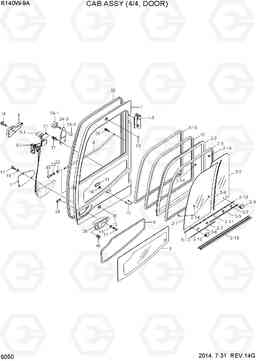 6050 CAB ASSY(4/4, DOOR) R140W-9A, Hyundai