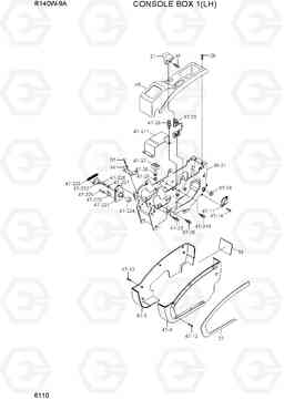 6110 CONSOLE BOX 1(LH) R140W-9A, Hyundai