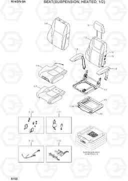 6150 SEAT(SUSPENSION, HEATED, 1/2) R140W-9A, Hyundai