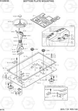 6170 BOTTOM PLATE MOUNTING R140W-9A, Hyundai