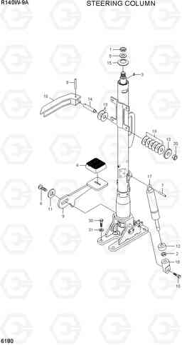 6180 STEERING COLUMN R140W-9A, Hyundai