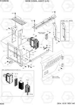 6220 SIDE COWL ASSY (LH) R140W-9A, Hyundai