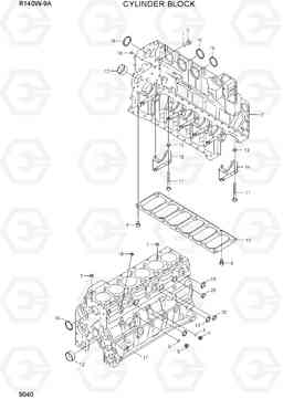 9040 CYLINDER BLOCK R140W-9A, Hyundai