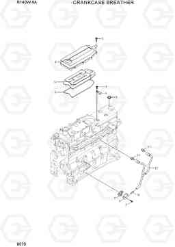 9070 CRANKCASE BREATHER R140W-9A, Hyundai