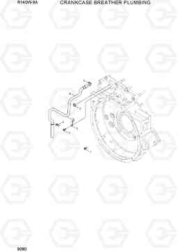 9080 CRANKCASE BREATHER PLUMBING R140W-9A, Hyundai