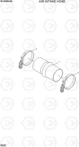 9325 AIR INTAKE HOSE R140W-9A, Hyundai