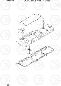 9570 VALVE COVER ARRANGEMENT R140W-9A, Hyundai