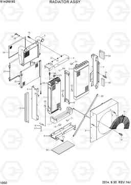 1050 RADIATOR ASSY R140W-9S, Hyundai