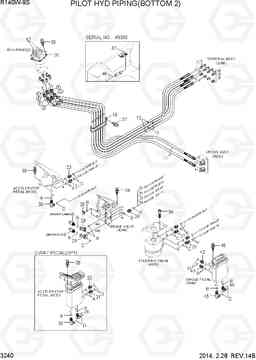 3240 PILOT HYD PIPING(BOTTOM 2) R140W-9S, Hyundai