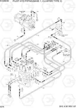 3275 PILOT HYD PIPING(BASE 1, CLUSTER TYPE 2) R140W-9S, Hyundai