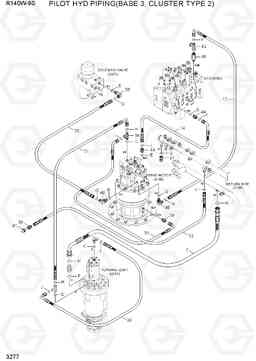 3277 PILOT HYD PIPING(BASE 3, CLUSTER TYPE 2) R140W-9S, Hyundai