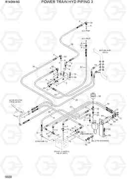 3320 POWER TRAIN HYD PIPING 3 R140W-9S, Hyundai