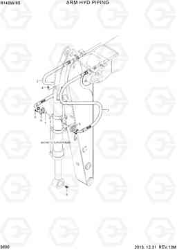 3600 ARM HYD PIPING R140W-9S, Hyundai