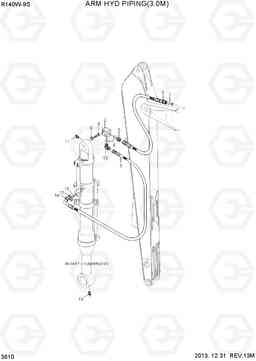 3610 ARM HYD PIPING(3.0M) R140W-9S, Hyundai