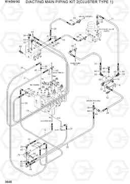 3646 D/ACTING MAIN PIP KIT 2(CLUSTER TYPE 1) R140W-9S, Hyundai